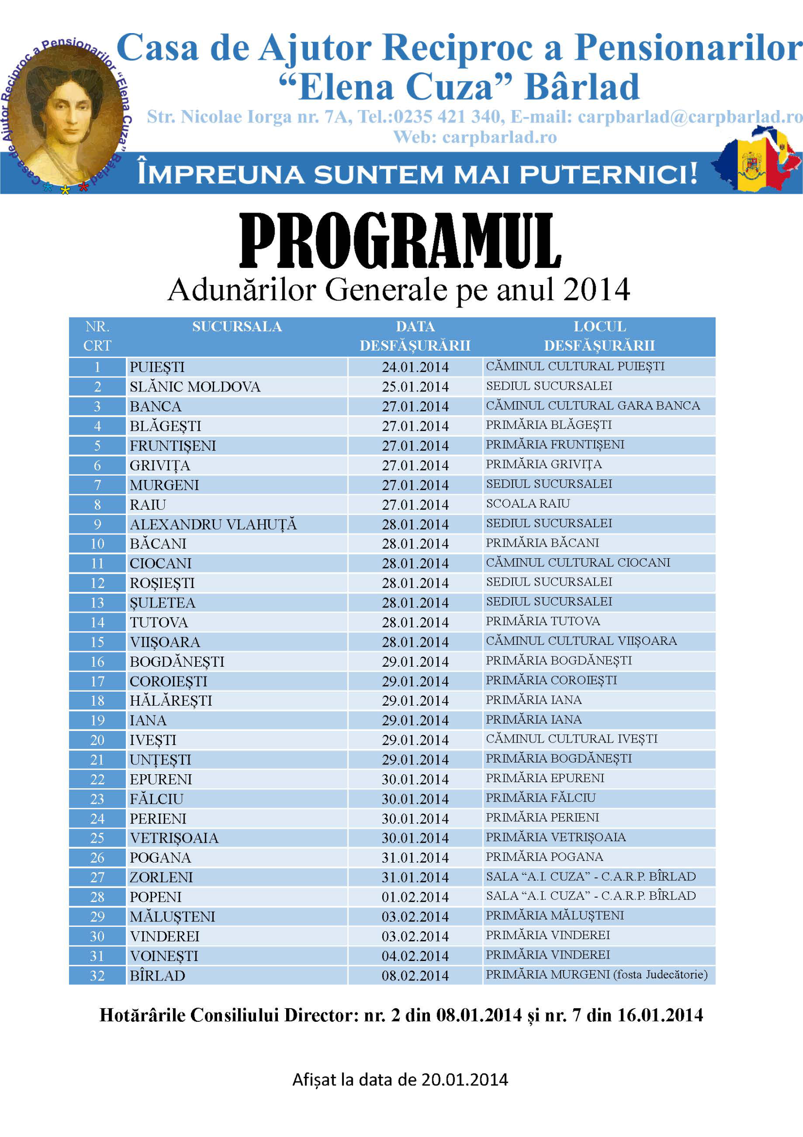 Adunarea generala anuala 2014